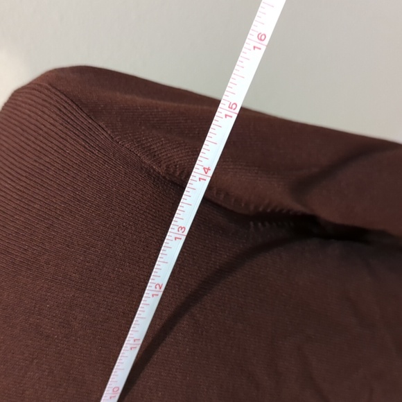 Notations Chocolate Cardi w/Hand Crochet Lace Trim Size Medium - Picture 12 of 16